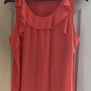 Orange tank top blouse size L Loft